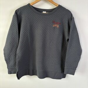 University of Denver Pioneers Quilted Sweatshirt Pullover Womens Gray Medium M